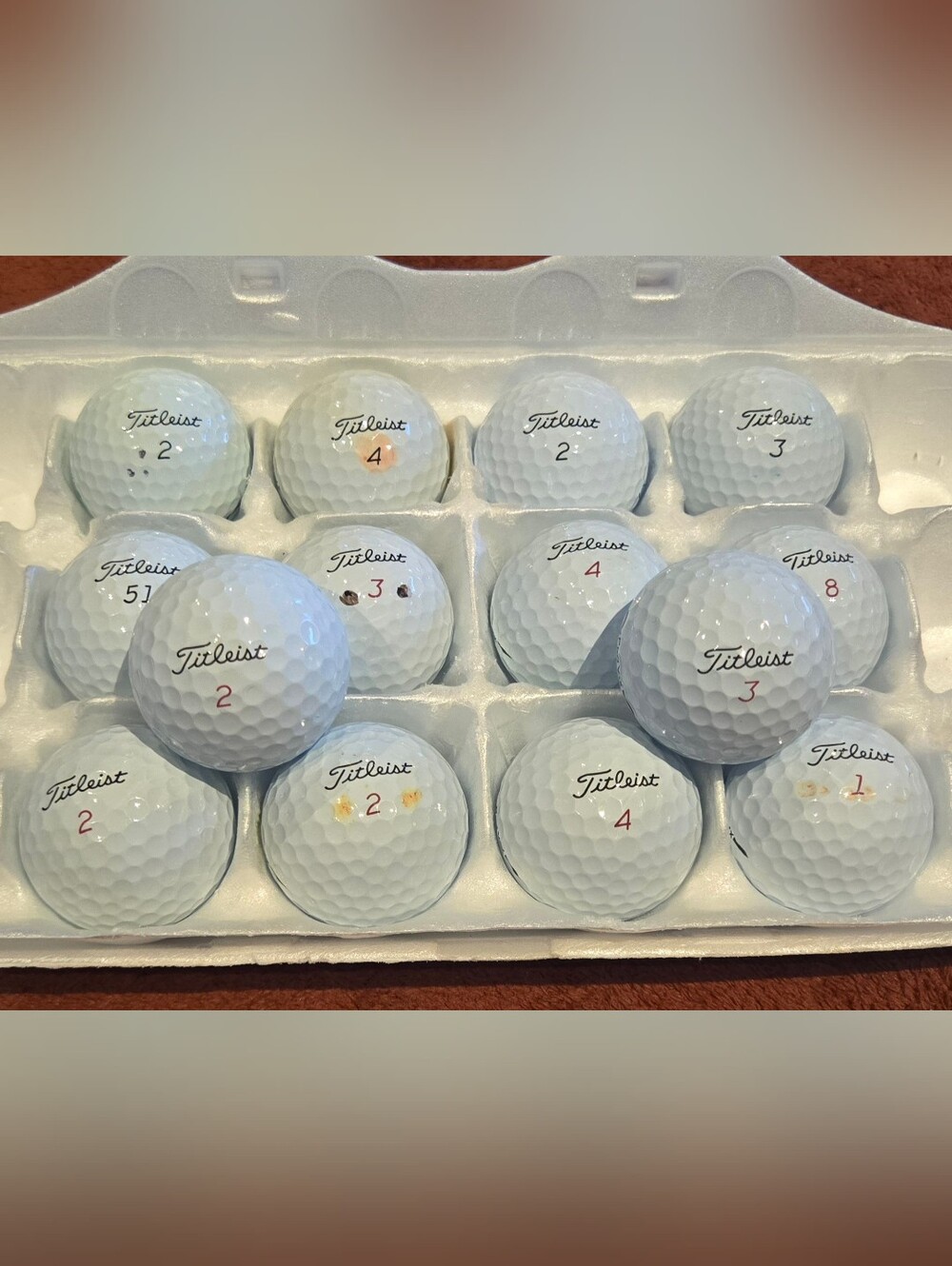 14 Titleist ProV1 (5) & ProV1x (9) White Golf Balls. Pristine playing condition.